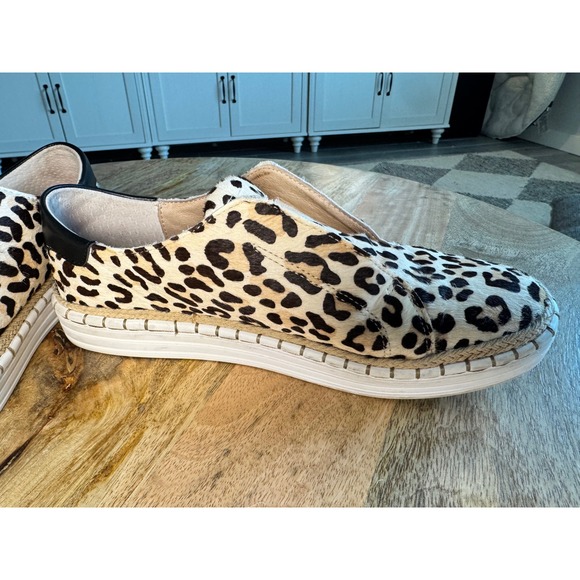 J/Slides Leopard Print leather slip on Women's shoes - Picture 4 of 10